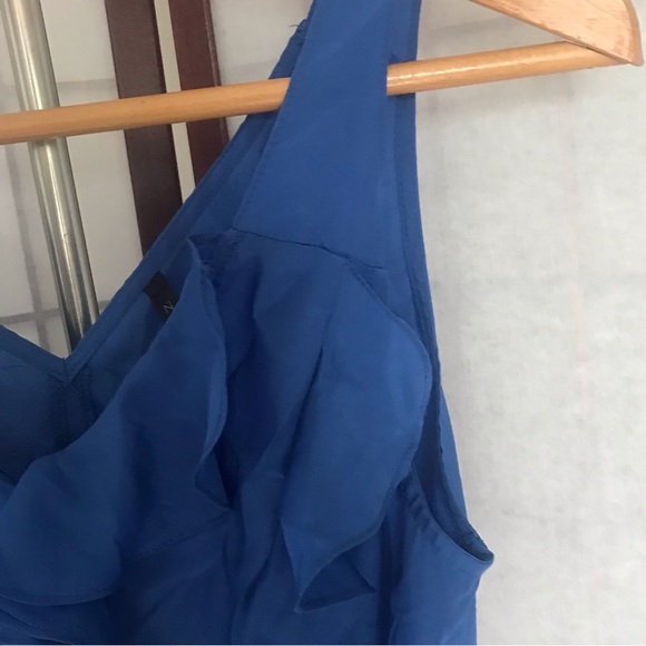 ZINGA Blue Top with Ruffles Size M - Picture 6 of 12